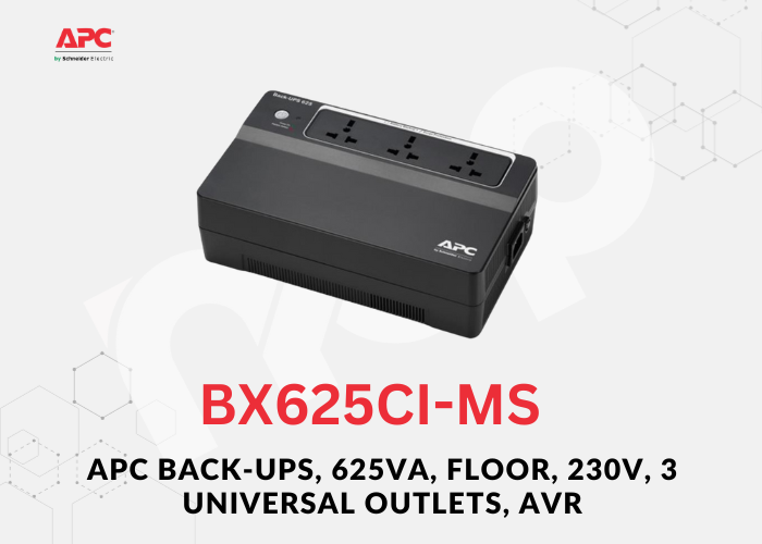 APC Back-UPS, 625VA, Floor, 230V, 3 Universal outlets, AVR